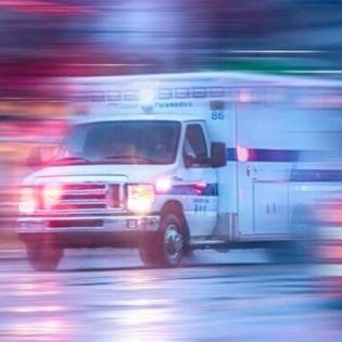 blurred image if an ambulance