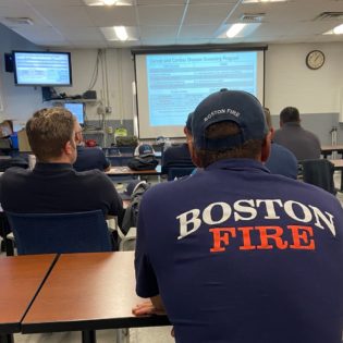 Boston firefighter training