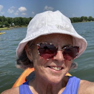 Maureen in a kayak