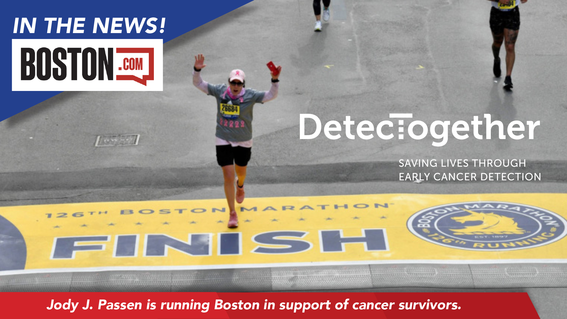 Jody Passen runs Boston Marathon for Detectogether