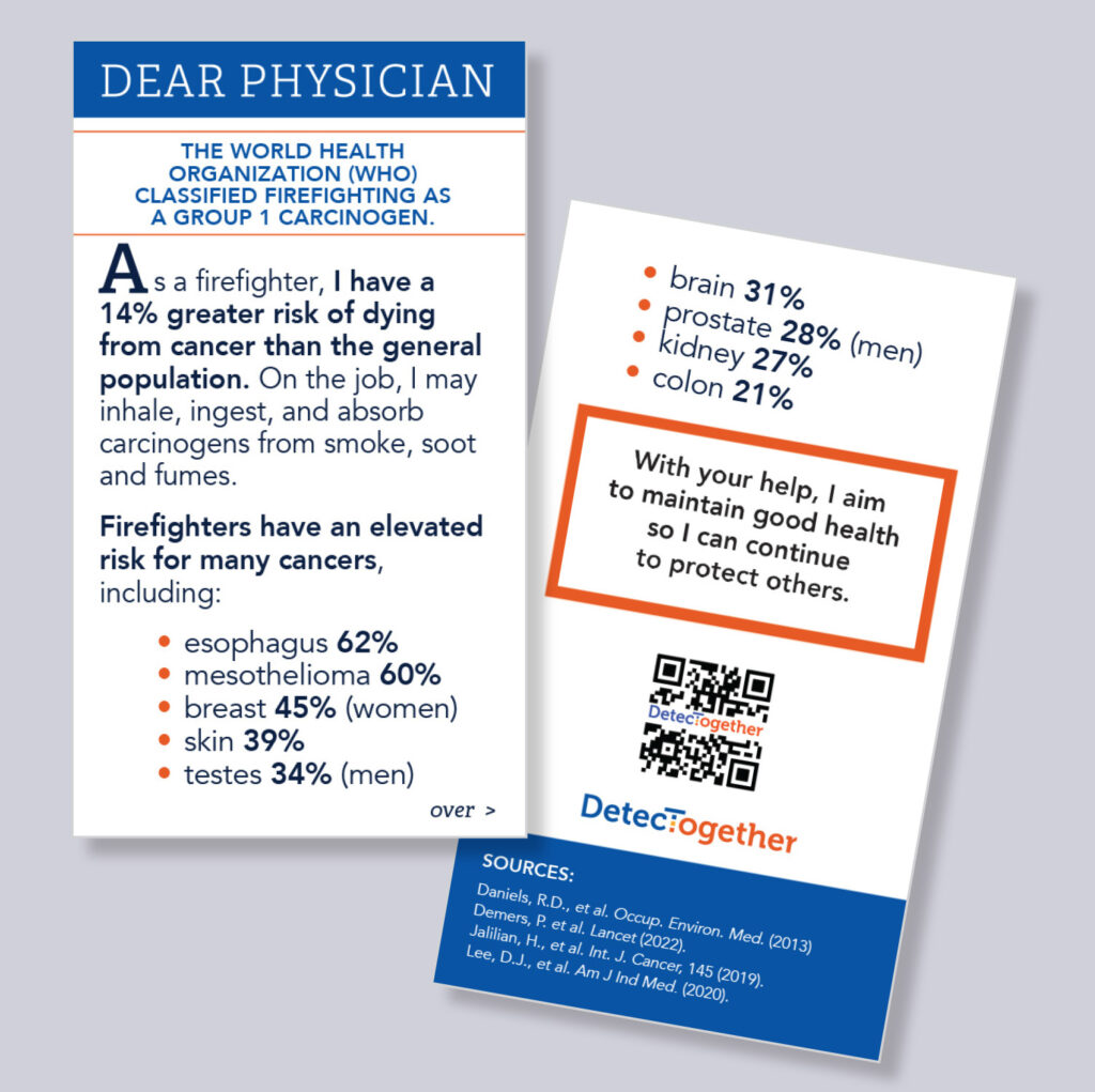 Front and Back of Dear Physician card